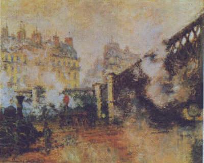 Claude Monet The Pont de l Europe, St Lazare Station France oil painting art